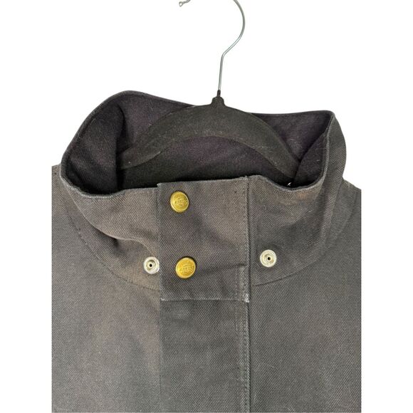 Vtg Dickies Duck Canvas Work Chore Coat Men’s XL Black Quilted Faded Distress - Picture 5 of 9